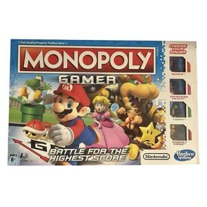 Monopoly Gamer Nintendo Mario Bros‎ Edition Board Game  2017 Complete READ